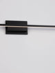 Azure LED Wandleuchte 3000K Schwarz an einer Wand montiert, modernes und elegantes Design in Schwarz.