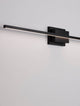 Azure LED Wandleuchte 3000K Schwarz an der Wand, modernes Design in Schwarz, hochwertige Kunststoffleuchte.