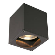 BIG THEO CEILING OUT square ceiling light anthracite ES111 max. 75W, made of aluminium and glass, IP44 for outdoor use.