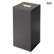 Big Theo Wall Outdoor Wandleuchte LED 3000K Up/Beam Down Anthrazit auf schwarzem Hintergrund.
