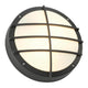 BULAN GRID Wandleuchte rund anthrazit E27 max. 2x25W PC Cover mit Gitter und opalem PC Leuchtfläche.