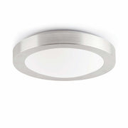 Badeværelse loftslampe Logos-2 IP44 Grå med et moderne, rundt design og trendy grå overflade.
