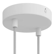 2-way canopy Ø 12 cm with two strain reliefs and a white, minimalist design.