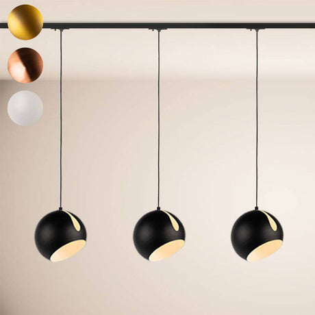 s.luce Ball hanging lamp 1-phase track Ø 30cm center feeder