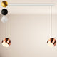 s.luce Ball Esstisch-Hängeleuchte in Kupfer, Schwarz, Weiß und Gold, moderne Pendelleuchte für stilvolle Räume.
