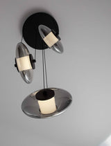 Ballet Pendelleuchte 3-flammig Ø 35cm, moderne Deckenleuchte mit transparenten Lampenschirmen, stilvolle Beleuchtung.