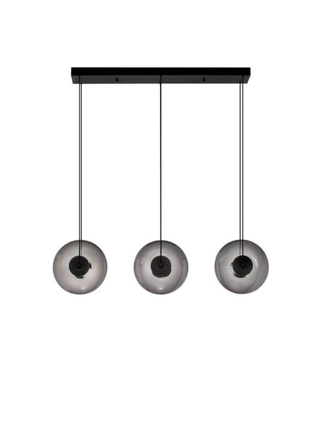 Ballet Pendelleuchte Schwarz von Nova Luce, moderne 3-flammige Pendelleuchte mit warmweißem Licht