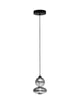 Bally LED Pendelleuchte Ø 20cm 2-flammig in elegantem Design mit Metall und getöntem Glas.