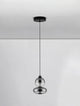 Bally LED Pendelleuchte Ø 20cm 2-flammig in stilvollem Design mit getöntem Glas und Metall, perfekt für moderne Räume.