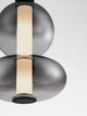 Bally LED Pendelleuchte Ø 20cm 2-flammig mit getöntem Glas und modernem Design.