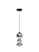 Bally LED Pendelleuchte Ø 20cm 3-flammig mit Metall und getöntem Glas, ideal für Schlafzimmer und Küche.