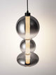 Bally LED Pendelleuchte Ø 20cm 3-flammig, Designer-Pendelleuchte aus Metall und Glas, moderne Beleuchtung.