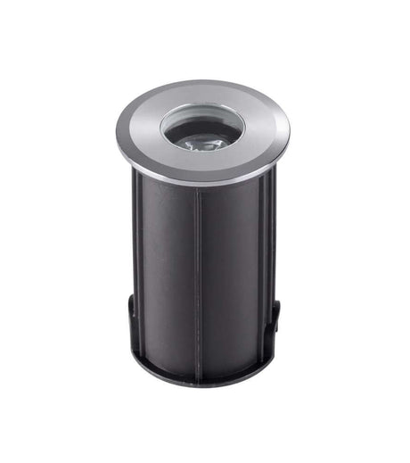 Bang LED outdoor recessed floor light nickel IP67 for outdoor areas, waterproof and chic in design.