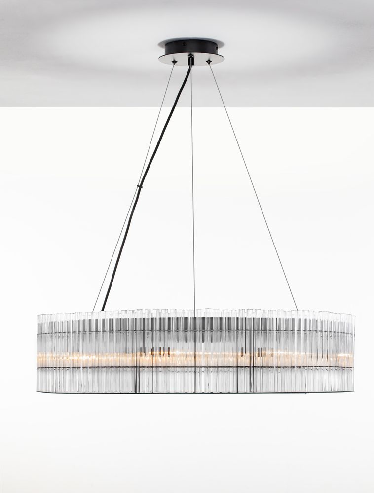 Barok hanglamp Ø 70cm zwart