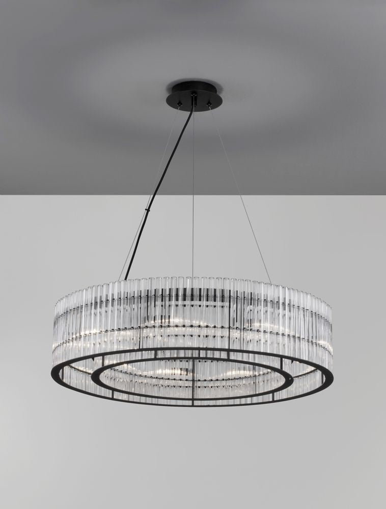 Barok hanglamp Ø 70cm zwart