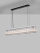 Barok Pendelleuchte 110cm Schwarz - moderne LED-Technik mit geometrischen Formen und Glasstäben