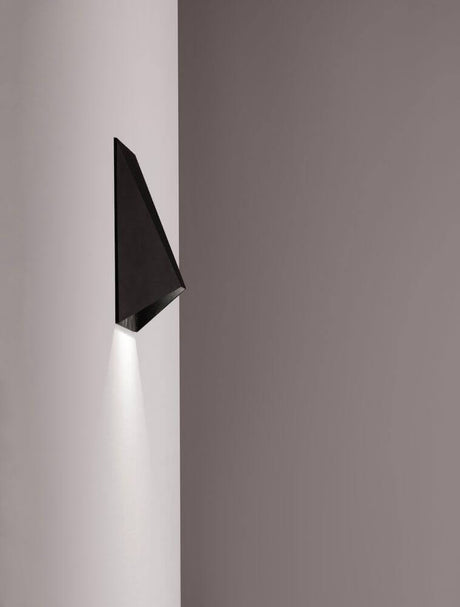 Bazz LED Wandleuchte 3000K schwarze Aluminium-Wandleuchte mit modernem Design und Lichtaustritt nach oben und unten