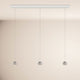 s.luce Beam LED Esstisch-Pendelleuchte Balken 120cm mit drei hängenden Lampen für stilvolle Beleuchtung.