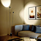 s.luce Beam LED Stehleuchte 2-flammig 145cm Touchdimmer