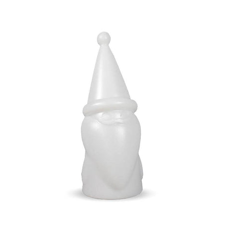 Illuminated LED Christmas gnome Amelio in white version, ideal for festive decoration.