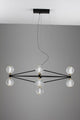 Belinda LED Pendelleuchte 9-flammig mit geometrischem Design und modernen Akzenten, ideal für Esstisch oder Kücheninsel.