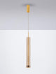 Bento LED Pendelleuchte 3000K Gold mit elegantem Design aus Metall und Glas, ideale Beleuchtung für Wohnräume.