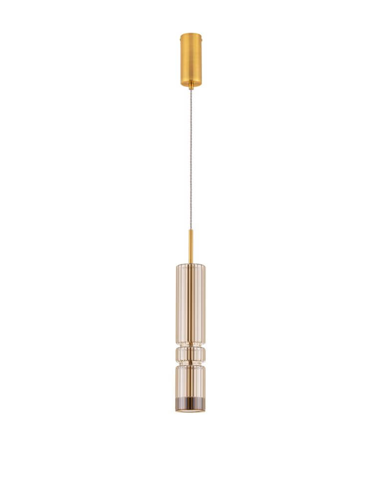 Bento LED Pendelleuchte 3000K Gold, moderne Pendelleuchte in Gold mit Glas, ideal für Schlaf- und Wohnzimmer.