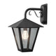 Benu outdoor wall lamp black, smoked acrylic glass with modern design and elegant light.