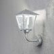 Benu LED Außen-Wandlampe 3000K galvanisierter Stahl, klares Glas an einer Wand montiert