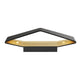 Big Cariso LED Wandleuchte 2 Schwarz Messing 2x9W 3000K in modernem Design mit dimmbaren LED.