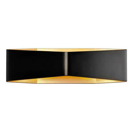 Big Cariso LED Wandleuchte 2 Schwarz Messing 2x9W 3000K, dimmbare LED-Wandleuchte in Schwarz und Messing