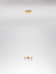 Bion LED Pendelleuchte  Ø 15cm 3000K Gold in minimalistischen Design mit goldener Aufhängung.