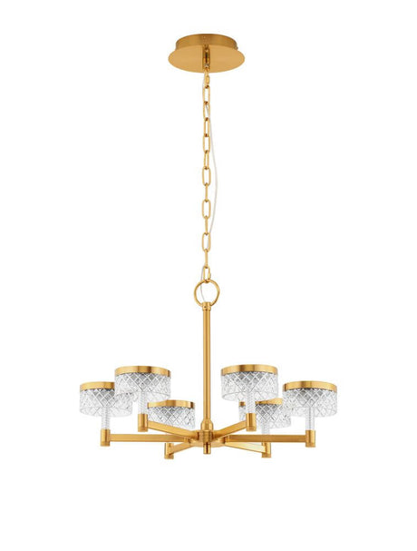 Lampa wisząca Bion LED 6-światłowa Ø 70,7 cm 3000K złota