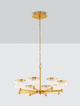 Bion LED Pendelleuchte 8-flammig Ø 80,7cm 3000K Gold in modernem Design mit goldener Oberfläche.