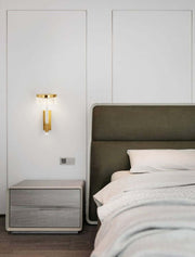 Bion LED Wandleuchte Ø 14,8cm 3000K Gold für Schlafzimmer, elegante goldene Wandlampe mit warmweißem Licht
