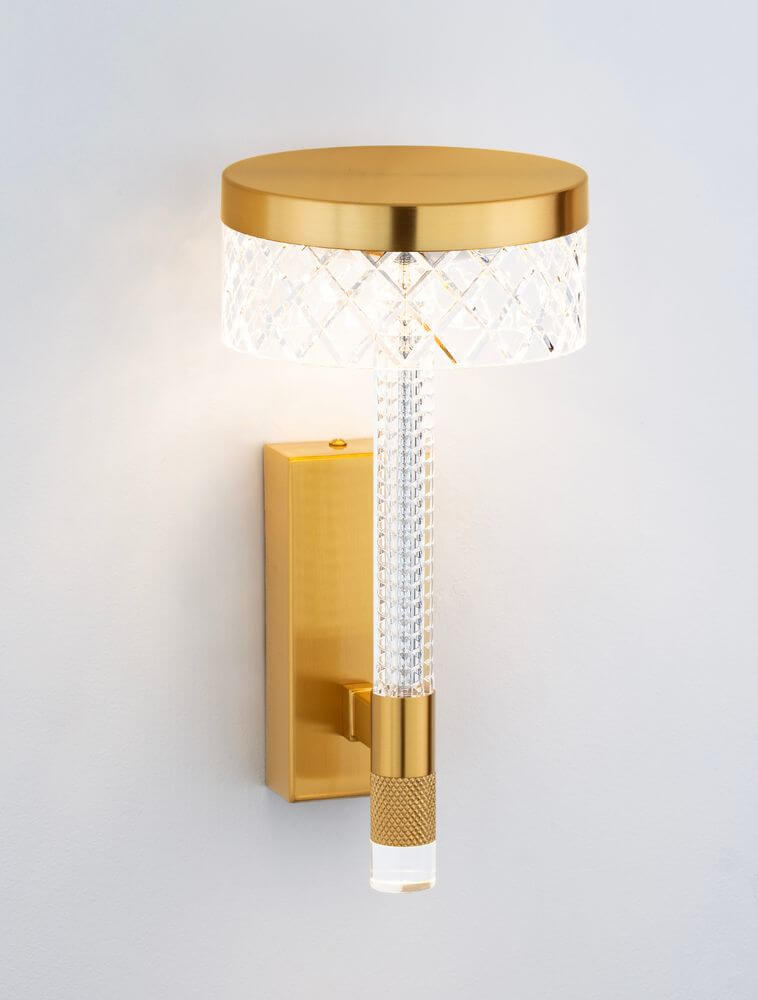 Bion LED Wandleuchte Ø 14,8cm 3000K Gold mit elegantem Design und klarer Beleuchtung.