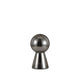 Birillo mundgeblasene Glas Tischleuchte 30cm Rauch mit Chrom-Metallsockel und geblasenem Glas.