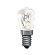 Birnenlampe Backofen 15W E14 300° Klar, hitzebeständige Backofenlampe mit warmweißem Licht und klarer Birnenform