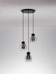 Blacu Pendelleuchte 3-flammig Schwarz mit elegantem Design und warmem Licht für Esszimmer und Wohnbereiche.