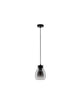Blacu Pendelleuchte Schwarz in eleganter Form mit rauchfarbenem Glas und harmonischem Design.