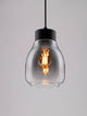 Blacu Pendelleuchte Schwarz mit rauchfarbenem Glas und elegantem Design für individuelle Beleuchtung.