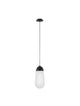 Blaky Pendelleuchte Ø 18cm Schwarz, Weiß mit opalem Glasdiffusor, modernem Design und minimalistischer Geometrie.