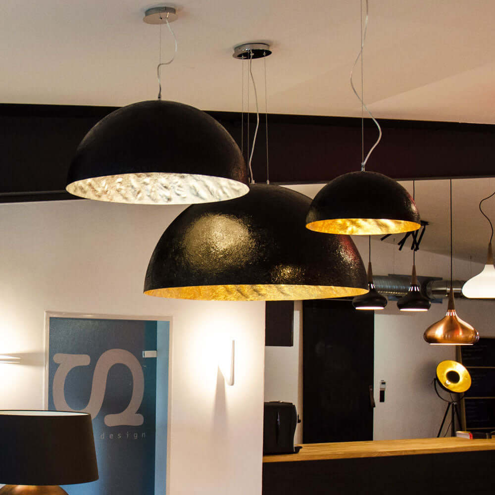 s.luce Lampa wisząca Blister 70cm czarna, kolor srebrny