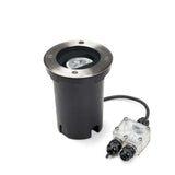 GU10 Bodeneinbaustrahler IP65 Edelstahl mit verstellbarem Lichtwinkel und 230V Anschluss.