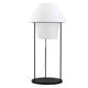Bodenständer 79cm für Versus Schwarz, elegante Lampe mit weißem Schirm und schwarzem Gestell.