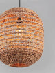 Bola Pendelleuchte Ø 42cm Braun aus Wasserhyazinthe im BOHO-Stil, ideal für gemütliche Räume.