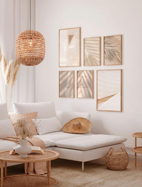 Lampa wisząca Bola Ø 42 cm brązowa