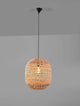 Bola Pendelleuchte Ø 42cm Braun in Boho-Stil, gefertigt aus Wasserhyazinthe, sorgt für warme und gemütliche Atmosphäre.