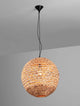 Bola Pendelleuchte Ø 51cm Braun in Boho-Stil aus Wasserhyazinthe, ideal für warmes Interieur.