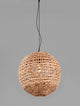 Bola Pendelleuchte Ø 51cm Braun aus Wasserhyazinthe im BOHO-Stil, ideal für warme Innenräume.